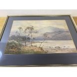 A W Hogg, Highland Loch, watercolour, signed and dated 1900 bottom left, measures 29cm x 45cm