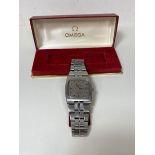 An Omega automatic stainless steel Constellation gentleman's wrist watch with baton hour markers and