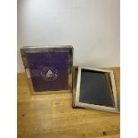 A London silver photograph frame retailed by Liberty, internal measurements 25cm x 20cm and