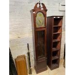 A late 20th century longcase clock, in a stained beech case, H194cm, W39cm, D23cm