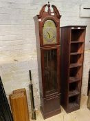 A late 20th century longcase clock, in a stained beech case, H194cm, W39cm, D23cm