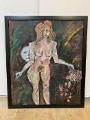 Samuel Robin Spark (1936-2016) Scottish, female nude, oil, measures 100cm x 84cm