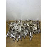 A quantity of Epns including knives, forks, soup spoons, table spoons etc (a lot)