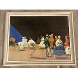 After Laura Knight, Carnival, reproduction print, paper label verso, in the collection of City Art