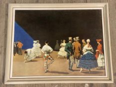 After Laura Knight, Carnival, reproduction print, paper label verso, in the collection of City Art