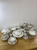 A Royal Doulton larchmont dinner service including eight dinner plates measuring 27cm diameter, a