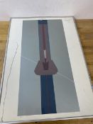 J Taylor, Abstract, Limited Edition print 13/48, signed bottom right, measures 59cm x 41cm - glass