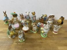 A collection of Beatrix Potter Beswick figures, tallest Foxy Whiskered Gentleman measures 12cm high,