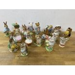 A collection of Beatrix Potter Beswick figures, tallest Foxy Whiskered Gentleman measures 12cm high,