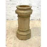 A Terracotta chimney of faceted octagonal form, H74cm