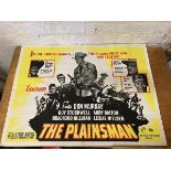 Vintage movie poster, The Plainsman starring Don Murray, measures 76cm x 102cm