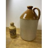 An early 20thc Niblett and Co. of Straud and Swindon Ginger Beer stoneware bottle, measures 18cm and