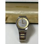 A Favre-Leuba stainless steel gilt metal gentleman's wrist watch