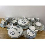 A Royal Worcester woodland pattern china part dinner/tea/coffee set including two tureens