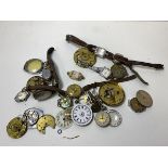 A quantity of pocket watches, parts and wrist watches (a lot)
