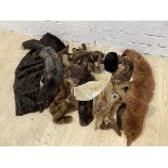 A quantity of furs including scarves, wrap and cuffs (a lot)