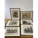 A set of five French cartoons all headed Actualites, all of Greek War of Independence interest, five