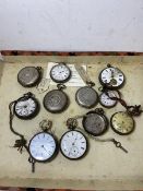 A quantity of silver cased pocket watches including those by Joseph Johnson Liverpool, John