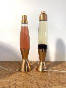 A Crestworth Ltd 1960's Lava lamp, stamped under, and another similar, H45cm