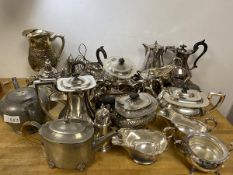 A quantity of Epns and other plated items such as teapots, coffee pots, sauce boats, milk jugs