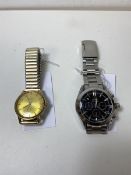 An Omega Seamaster automatic gentleman's wrist watch and a gentlemans chronometer wrist watch