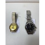 An Omega Seamaster automatic gentleman's wrist watch and a gentlemans chronometer wrist watch