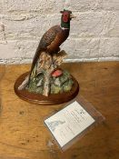 A Border Fine Arts sculpture Woodland Majesty with a certificate of authenticity, measures 27cm