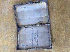 A 1920's London silver card case, inscription to interior Amateur Ballroom Championship of Great