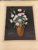 Chas H Hollinghurst, still life of flowers, gouache, signed bottom right, measures 30cm x 23cm