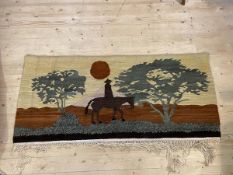 An African wall hanging, label verso, Fobane Weavers Mohair hand weaving Kingdom of Lesotho