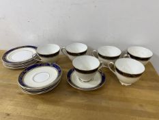 A Royal Grafton 18 piece bone china coffee set including cups, measure 7cm high, saucers and side