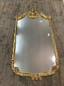 A modern Georgian style mirror within gilt frame, glass a/f, measures 127cm x 70cm