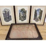 A set of three 1930's prints including St James' Palace, Windsor Castle, Norman Gate and