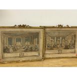 Two 18thc French prints, Le Concerte Madam Le Comlas de Sains and the other depicting a bowl, each