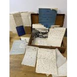 A collection of WWI related documents including personal letters, military appointments, translation