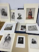 A collection of 19thc prints, many of Greek interest, including portraits, landscapes and