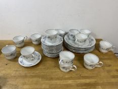 A Johann Haviland Bavarian 39 piece dinner set includes coffee cups, each measures 8cm high, along