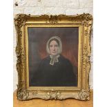 19thc School, Portrait of Woman dressed in black, oil, measures 74cm x 62cm