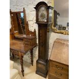 A Waring & Gillow Ltd, 1920's / 30's oak grandmother clock, of architectural form, the face