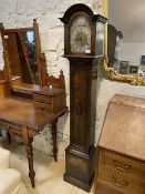 A Waring & Gillow Ltd, 1920's / 30's oak grandmother clock, of architectural form, the face