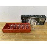 A set of six Cristal D'Arques crystal glasses each measures 12cm high, in original box