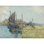 Robert McGown Coventry A.R.S.A., R.S.A. (Scottish, 1855-1914), In Harbour, signed lower left,