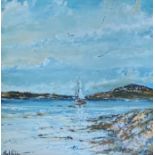 •Mark Holden M.A. (Scottish, b. 1962), Setting Sail Again, signed lower left, oil, framed. 19.5cm