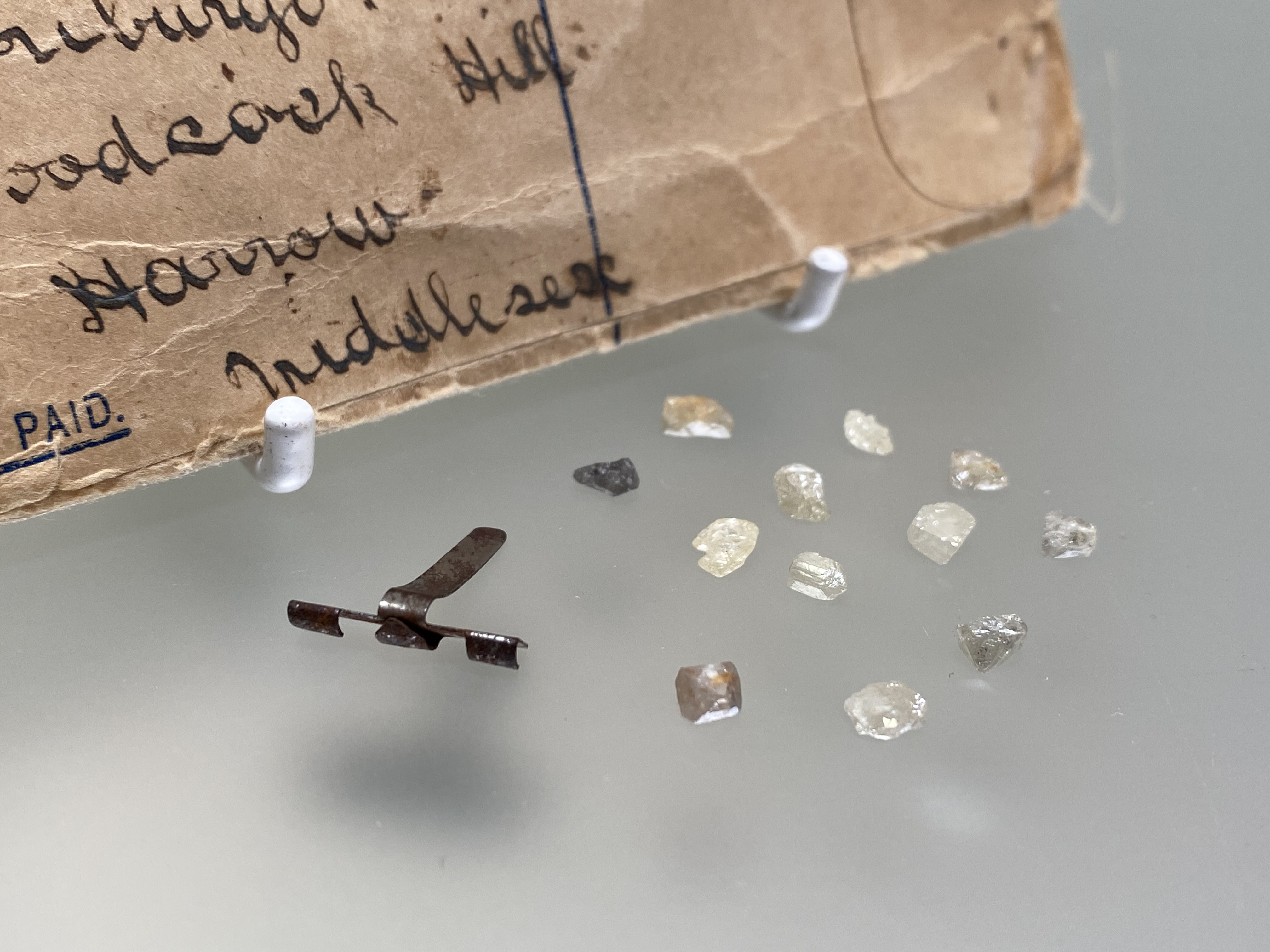 A group of thirteen loose uncut diamond points (13).