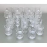 An Edinburgh Crystal Thistle pattern partial set of drinking glasses comprising: six whisky