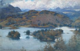 Alfred Heaton Cooper (1864-1929), Lake Ulsvann, Norway signed lower left and dated (18)99,