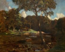 Charles Aird (Scottish, 1883-1927), A Galloway River, signed lower right, oil on canvas, framed.