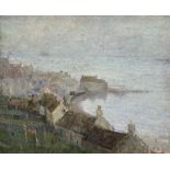 Scottish School, early 20th Century, St. Monans, Fife, oil on canvas, in a gilt-composition frame.