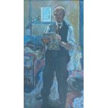 Francis McCracken (New Zealand 1879-1959), Self Portrait, oil on board, unsigned, framed. 37cm by