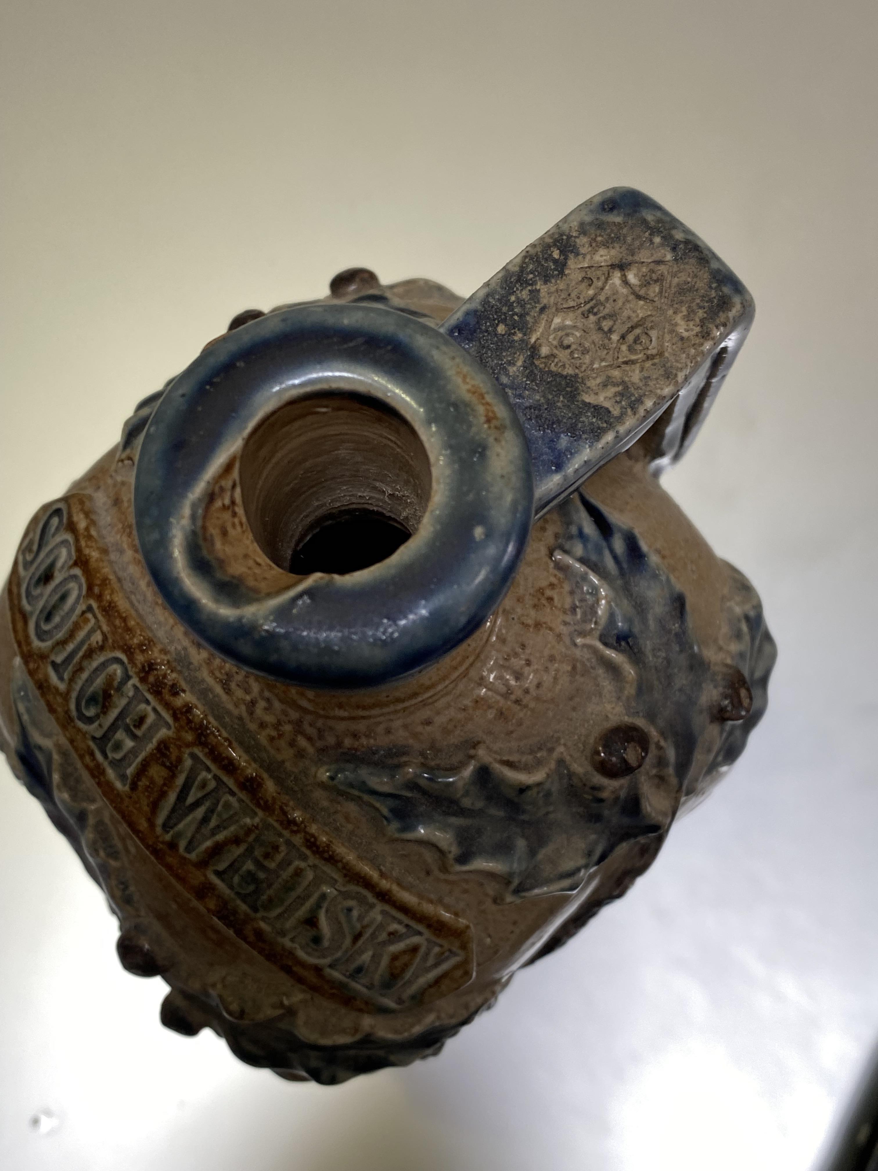 An unusual stoneware Scotch Whisky decanter, late 19th century, probably Doulton Lambeth, of - Image 3 of 4